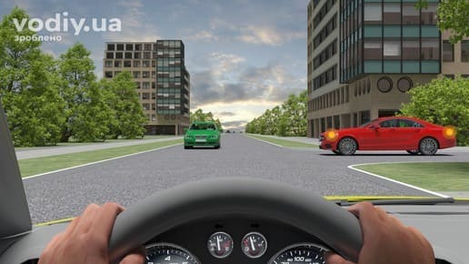 Черговість проїзду нерегульованого перехрестя рівнозначних доріг, правило правої руки, перешкода праворуч