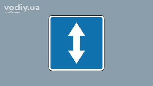 Дорожній знак 5.13 «Дорога з реверсивним рухом»