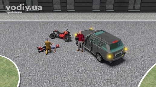 Перша допомога при відкритому переломі гомілки у мотоцикліста після ДТП