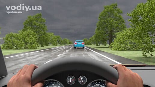 Залежність гальмівного шляху від швидкості руху та стану дорожнього покриття на мокрій дорозі